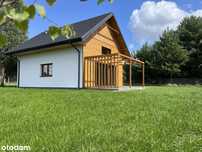 Dom całoroczny, salon z wysokim sufitem, piękna okolica,  natura 2000