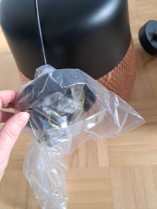 dwa żyrandole lampy sufitowe miedziane żyrandol miedziany czarny 2 szt