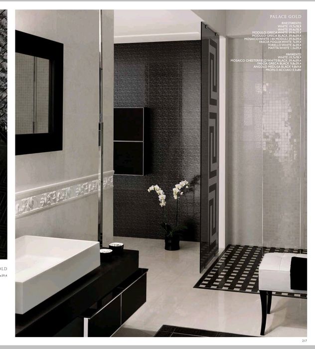 VERSACE Modulo Greca White oraz Black 39.4x39.4