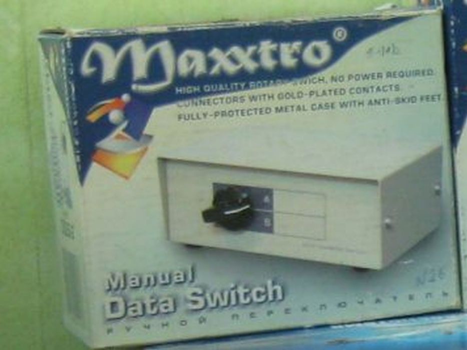 160_ Ручной переключатель (Manual Data Switch) 2 порта 15x10x6см