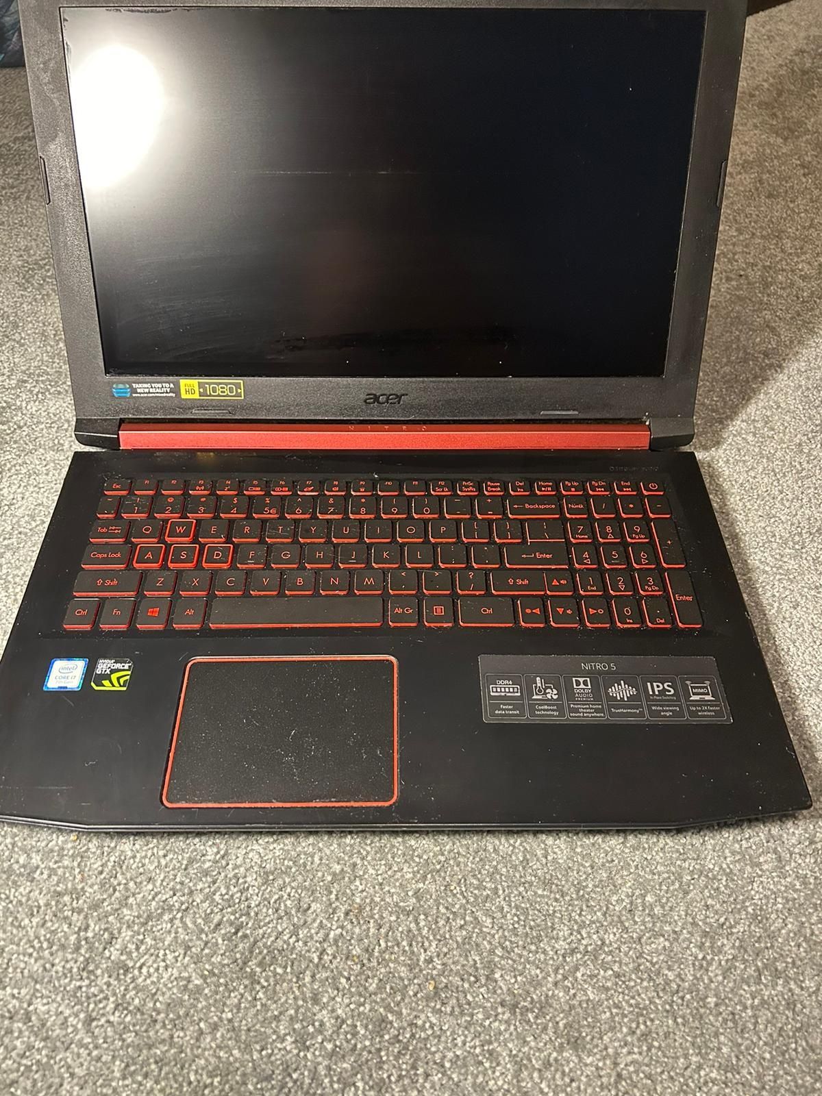 Acer nitro 5, i7-7700HQ 2.80ghz win 10, gamingowy