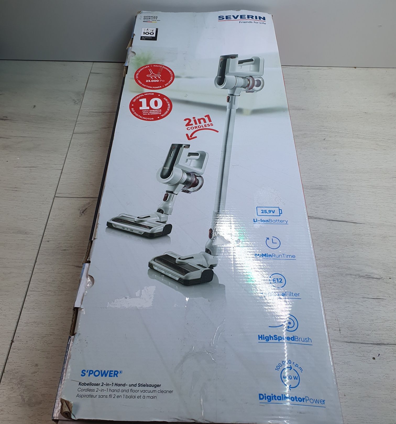 Severin odkurzacz pionowy Power 2-in-1 Hand and Handle Vacuum Cleaner