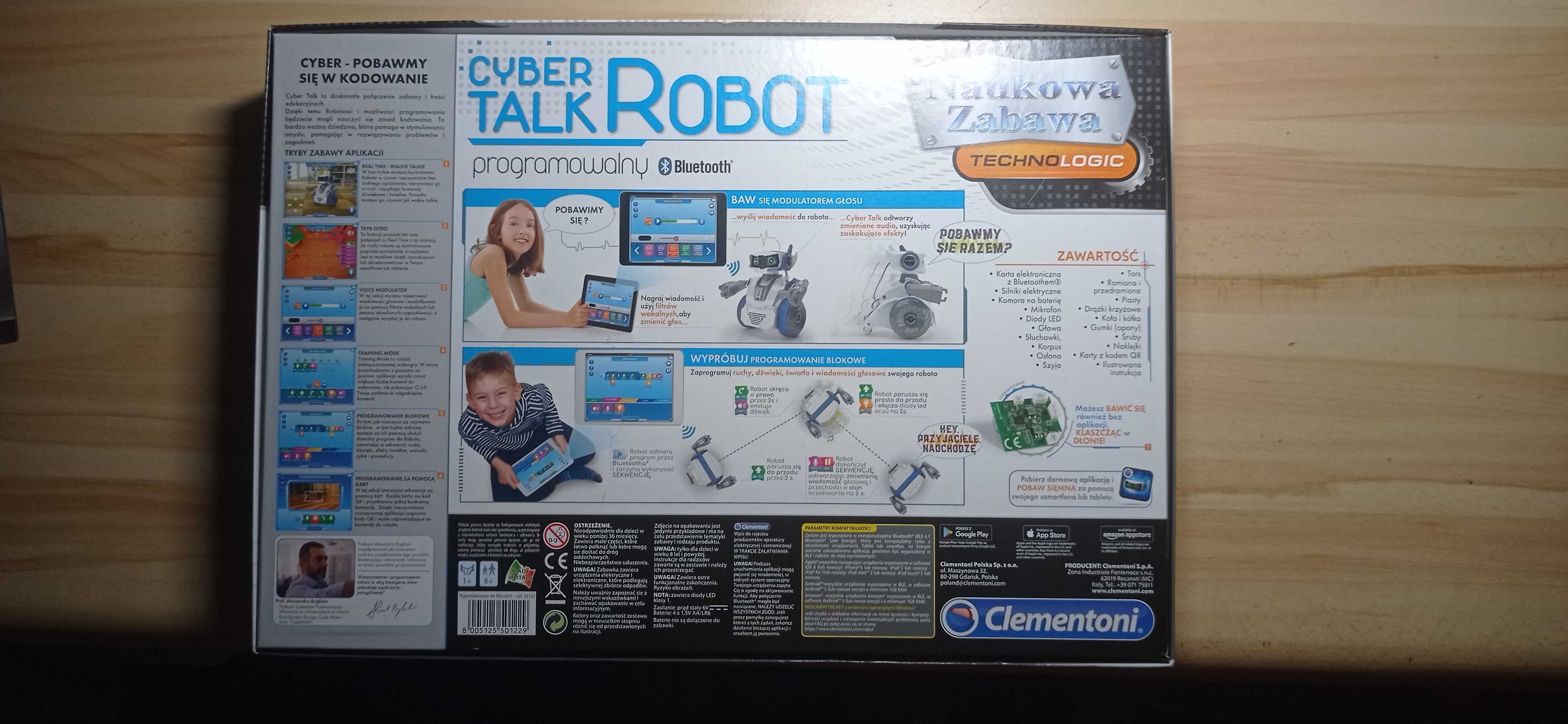 Zestaw naukowy CLEMENTONI Mówiący Cyber Robot 50122 NOWY