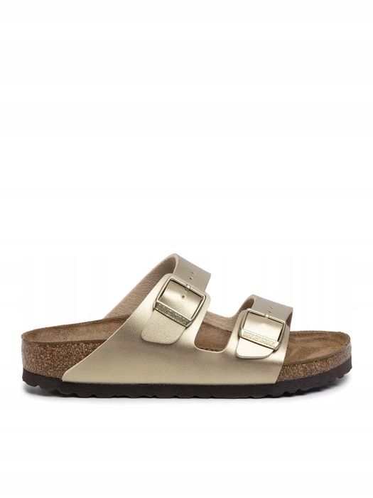 Birkenstock 38 Buty Damskie Arizona Bs Narrow Fit Złote Klapki T773