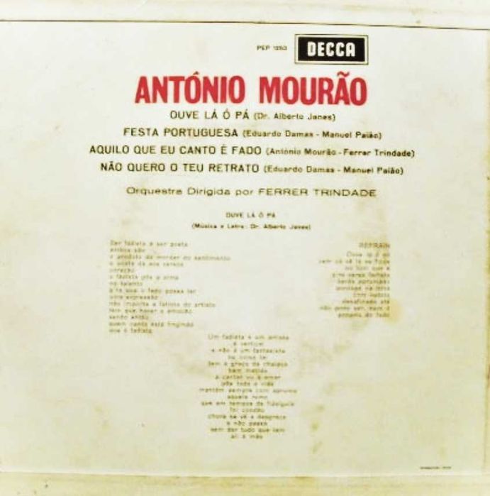 António Mourão ‎– Ouve Lá Ó Pá
