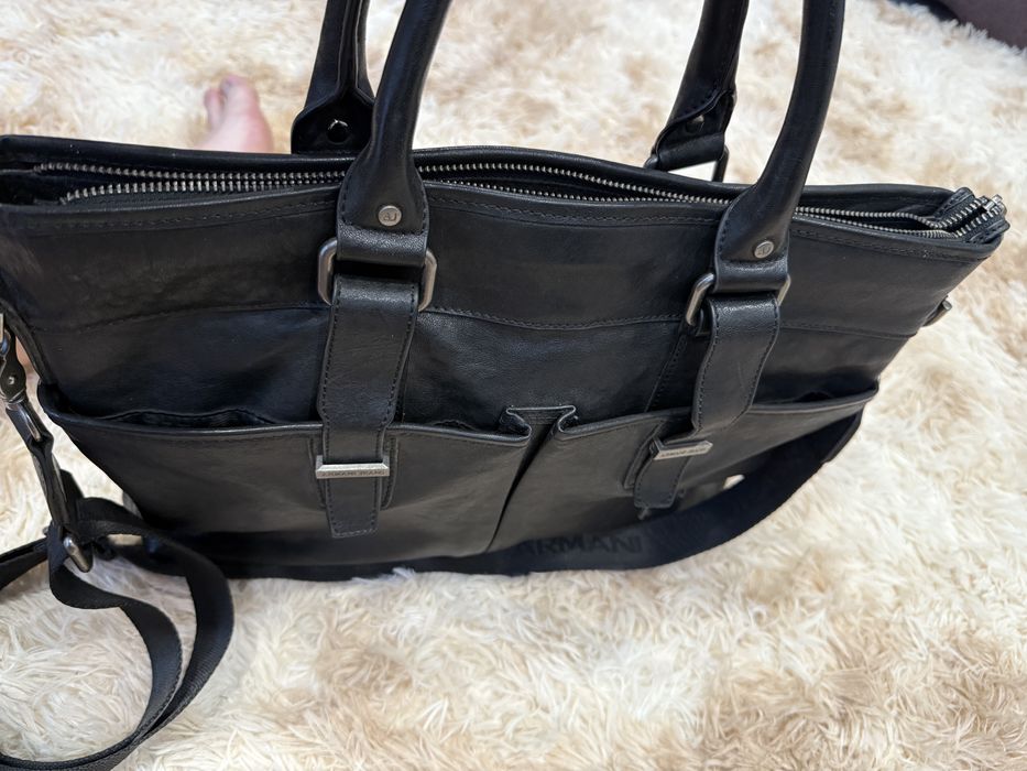 Кожаная сумка Armani