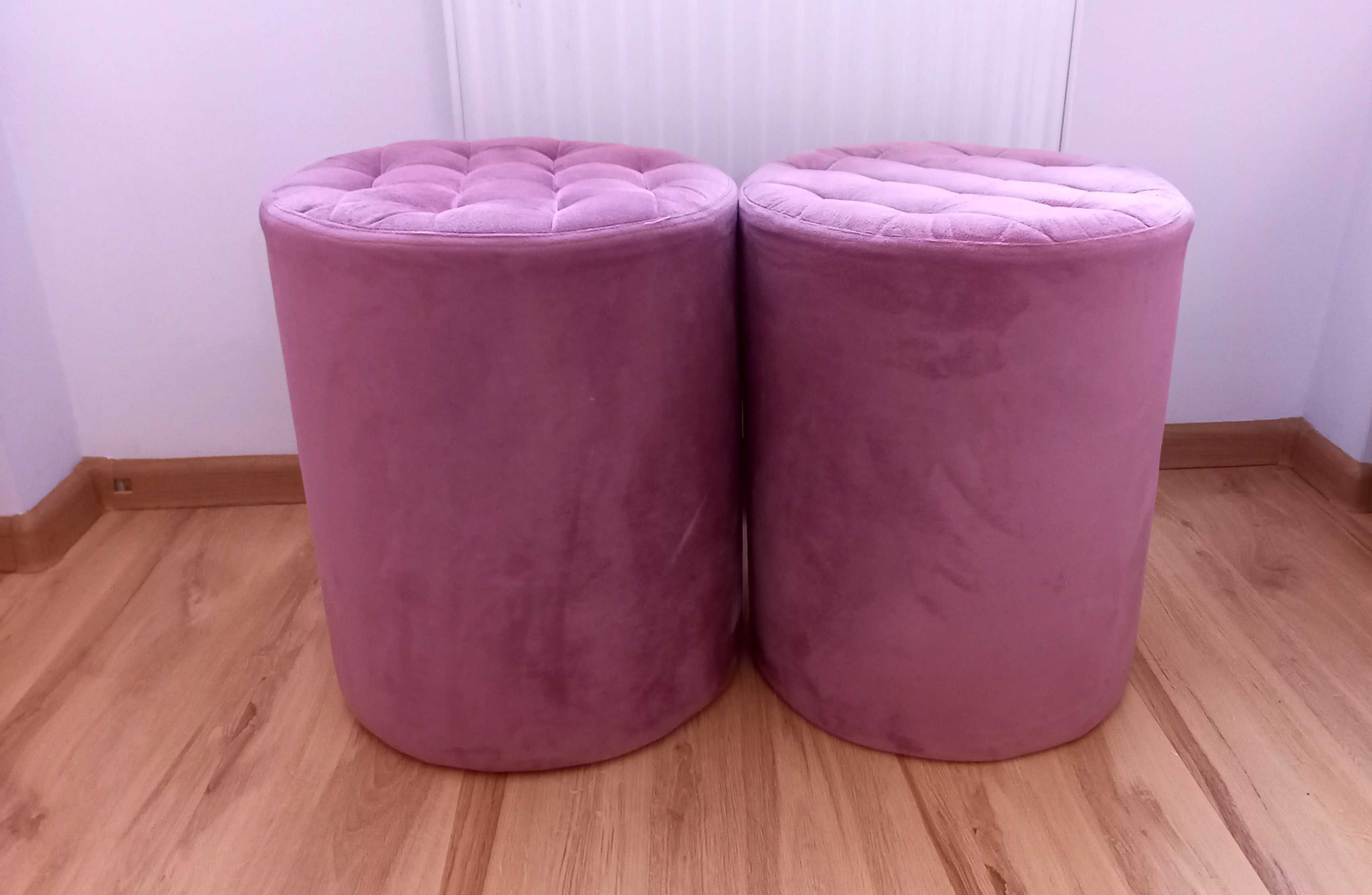 Puffy welurowe 2 sztuki