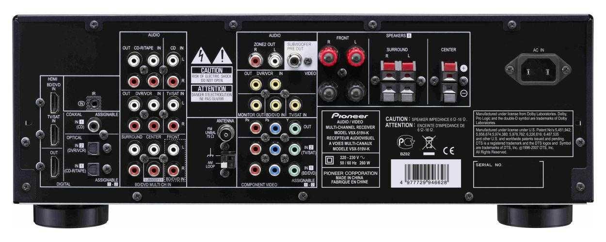 Amplituner Pioneer VSX-519V + zestaw głośników PRISM ONYX 200