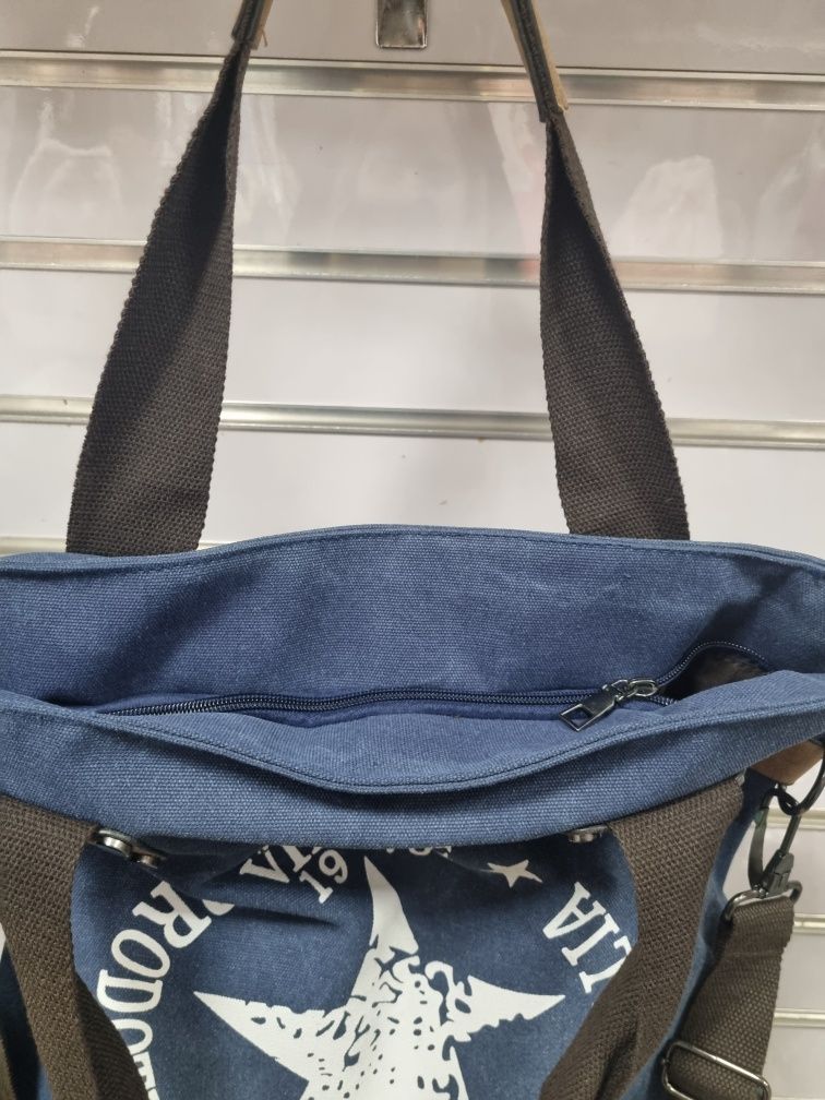 Granatowa torebka damska shopper