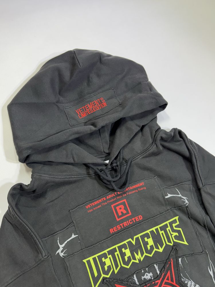 худи Vetements Hardcore Patch Logo hoodie