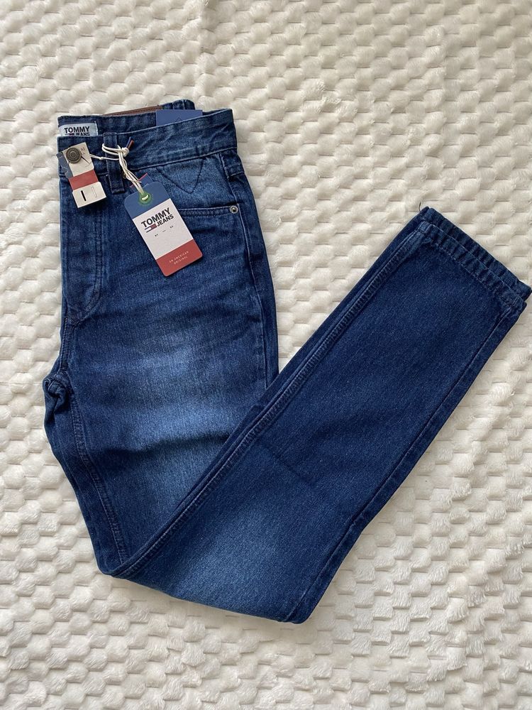 Jeansy spodnie męskie Tapered Slim Tommy Jeans granatowe size 32/32