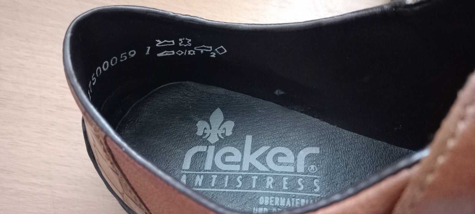 Нові коричневі шкіряні жіночі туфлі  німецької фірми Rieker.