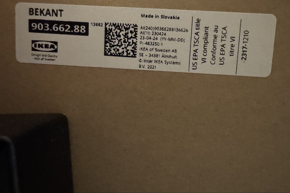 Biurko ikea, duże 120/80