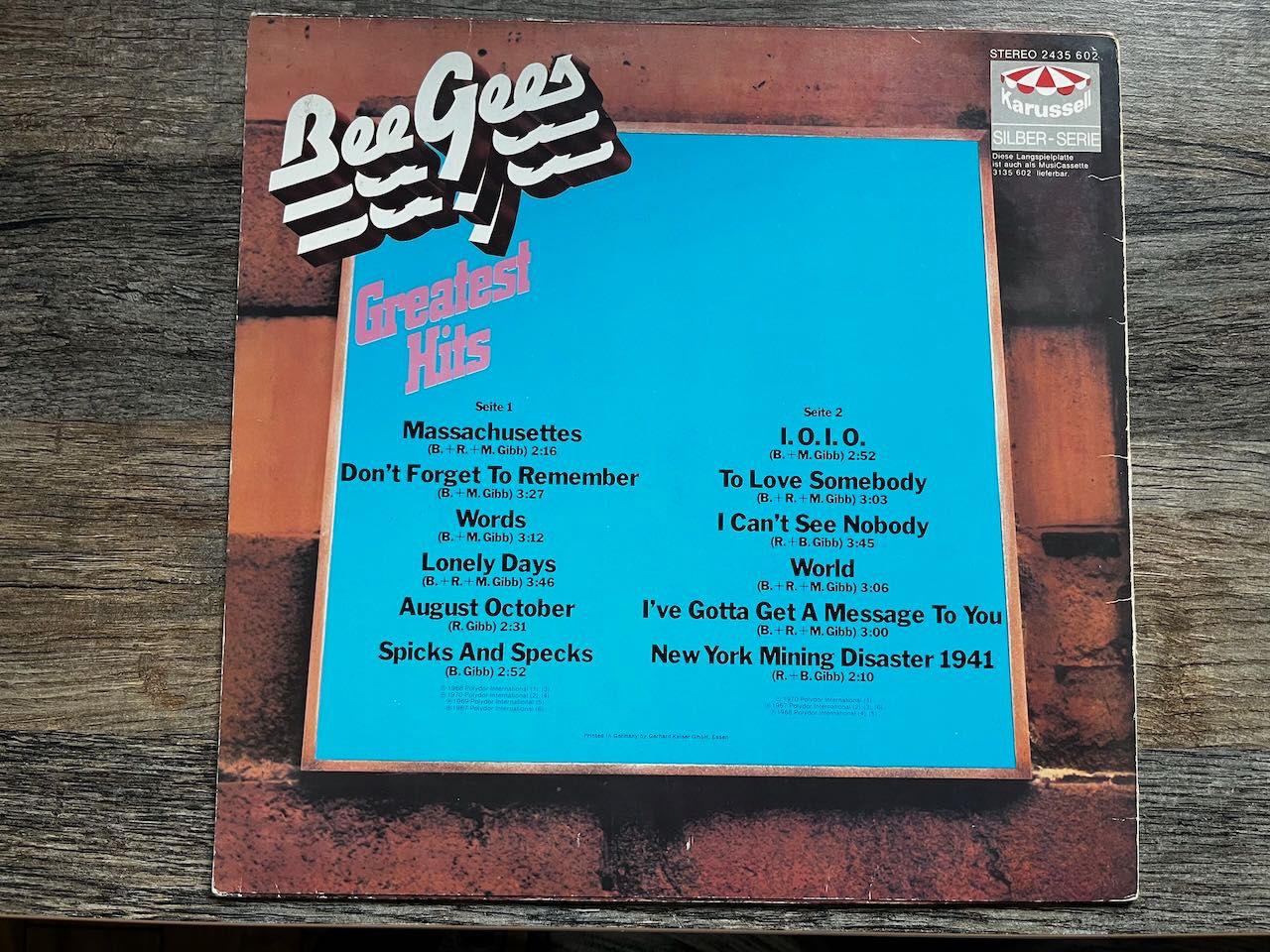 Bee Gees – Greatest Hits 12'' Pop vinyl