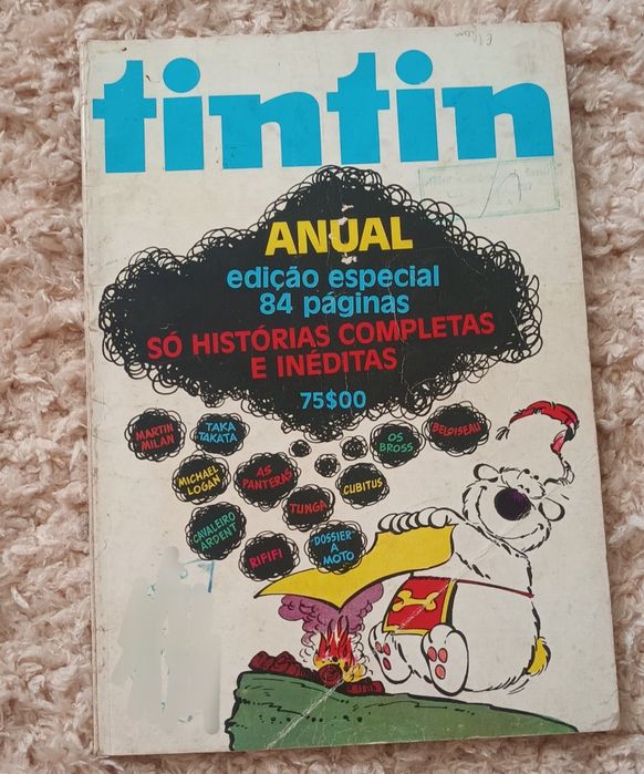 Livro tintin vintage
