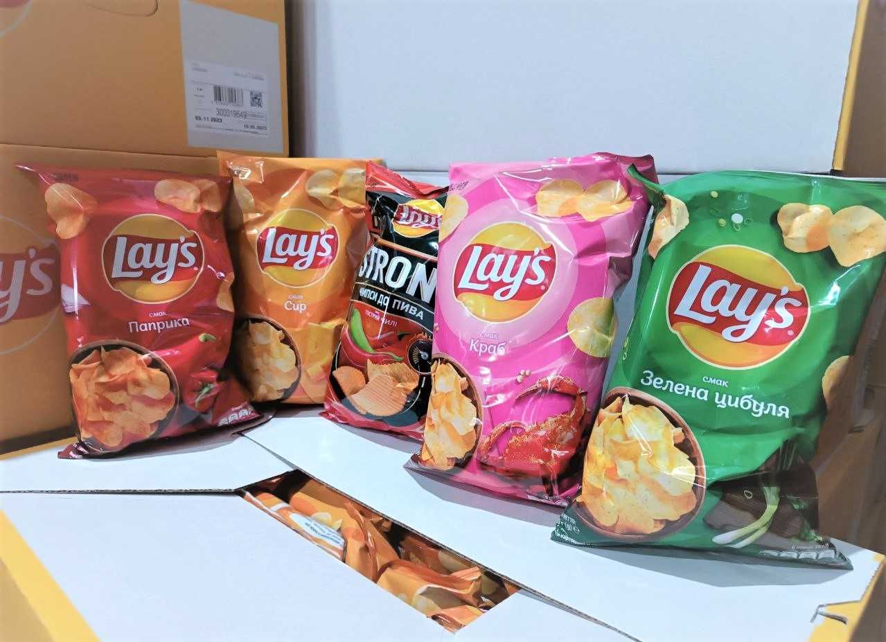 Чипси в асортименті (Люкс, Lays, Chipsters)