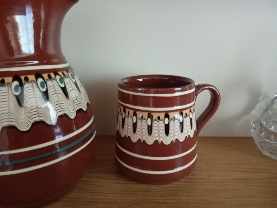 Dzbanek i kufel ceramika , kamionka Bułgaria