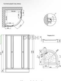 Душова кабіна Lidz Latwa SC80x80.SAT.LOW.FR