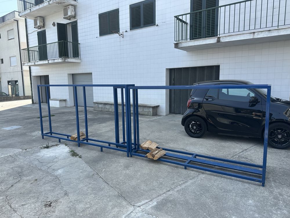 Estantes de ferro para lenha Zincado