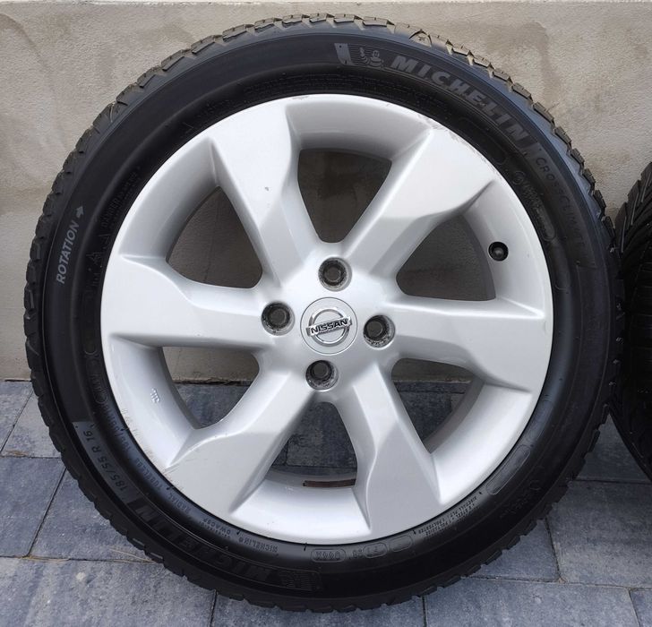 Oryginalne felgi koła NISSAN 16 cali 4x100 + MICHELIN wielosezon 2022