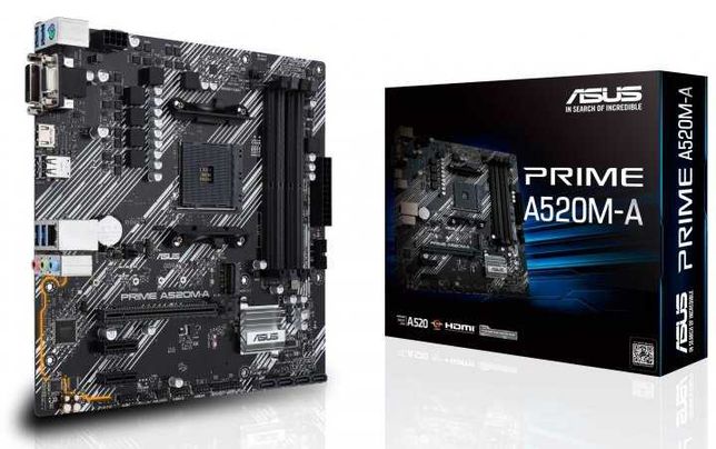 Материнская плата Asus Prime A520M-A (sAM4, AMD A520, PCI-Ex16)