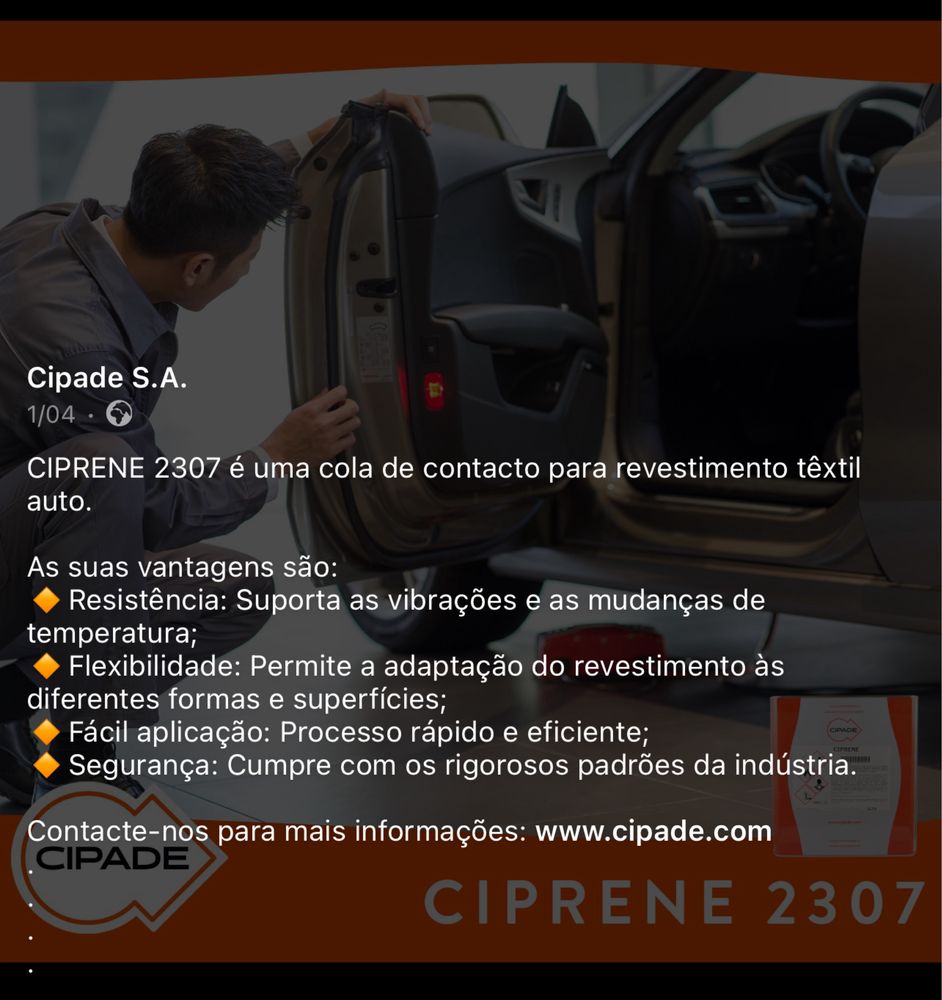 Cola contacto cipade ciprene 2307