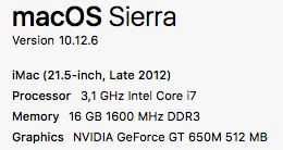 IMAC 21.5” / GT650M - 16 GB