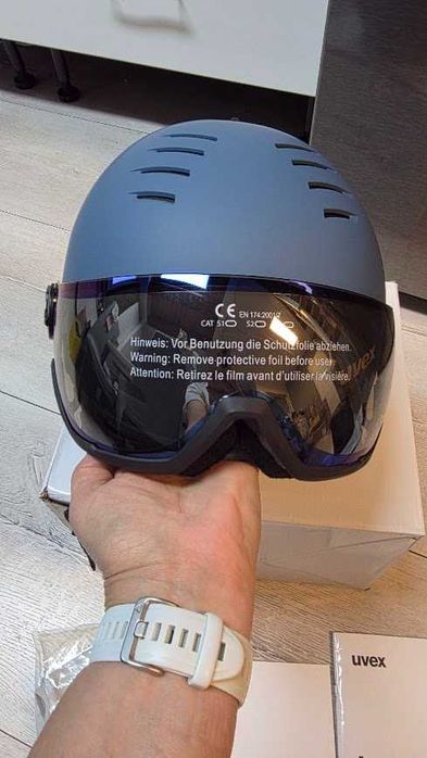 UVEX Kask narciarski  z okularami Wanted visor blue Rozmiar L 58-61cm