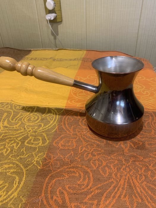 Медная ЦЕЛЬНОЛИТАЯ турка на 550 мл подарит радость утреннего кофе