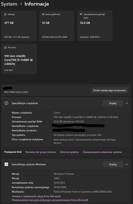 Zestaw Komputer Gamingowy stacjonarny, monitory, akcesoria
