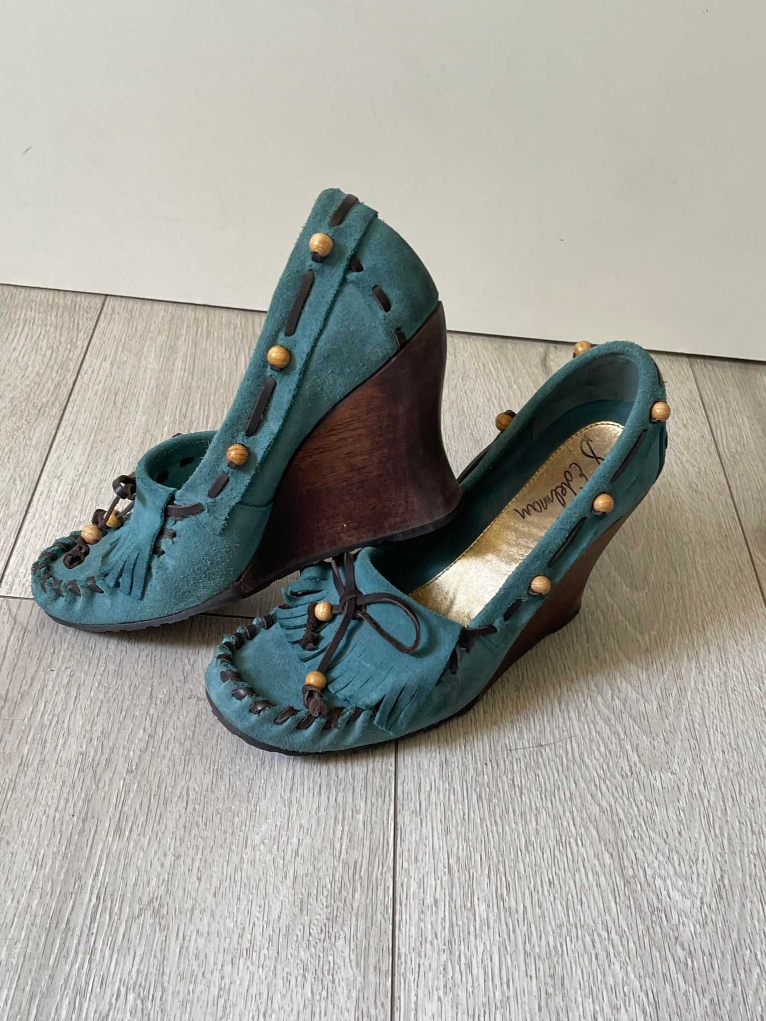 mokasyny na koturnie Sam Edelman 38,5