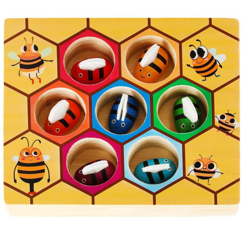 Gra edukacyjna plaster miodu pszczółki montessori