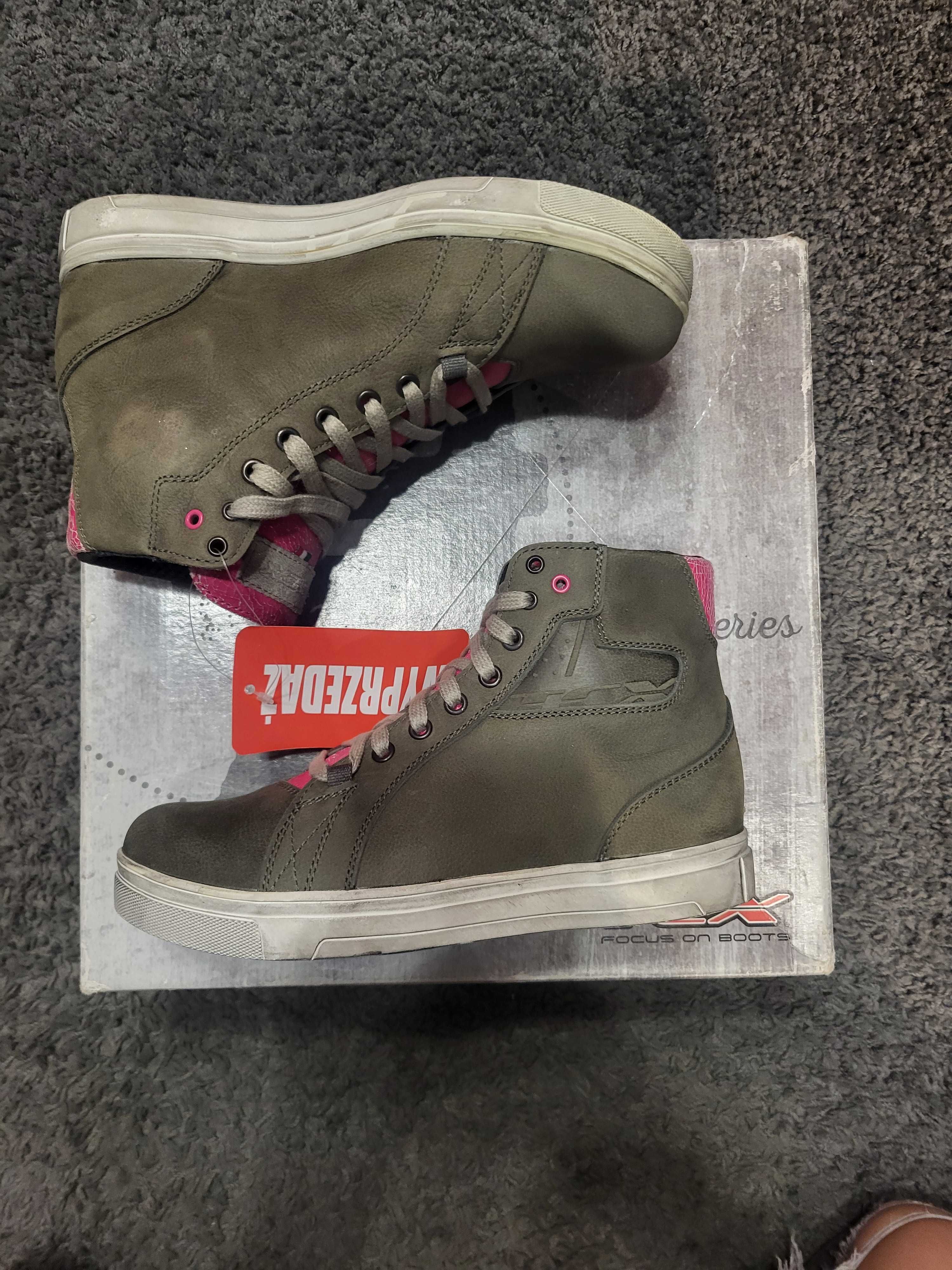 Buty motocyklowe Damskie firmy TCX Street Ace Lady Grey Fuscia 38 Nowe