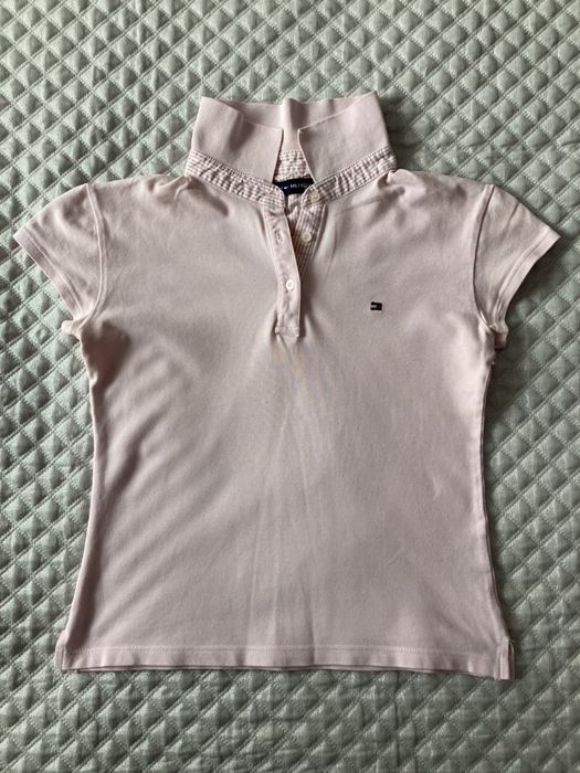 Różowa koszulka t-shirt polo Tommy Hilfiger