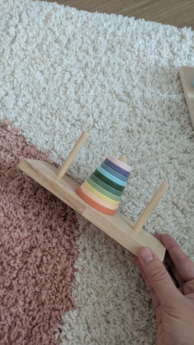 Zestaw 3 drewnianych zabawek Montessori