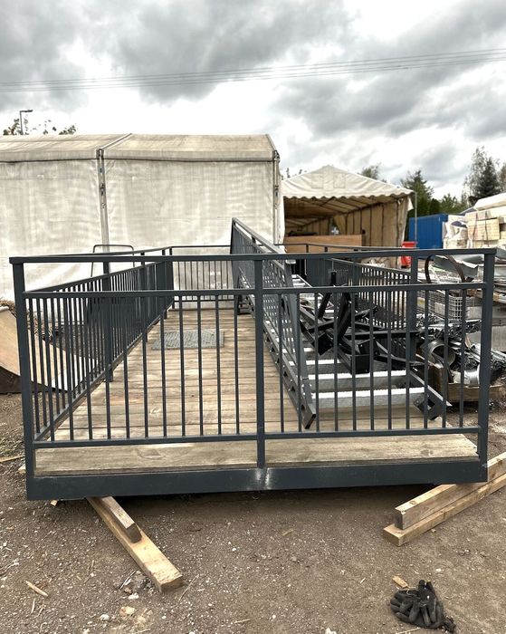Taras, nadstawka, schody, piętro, balustrady kontener