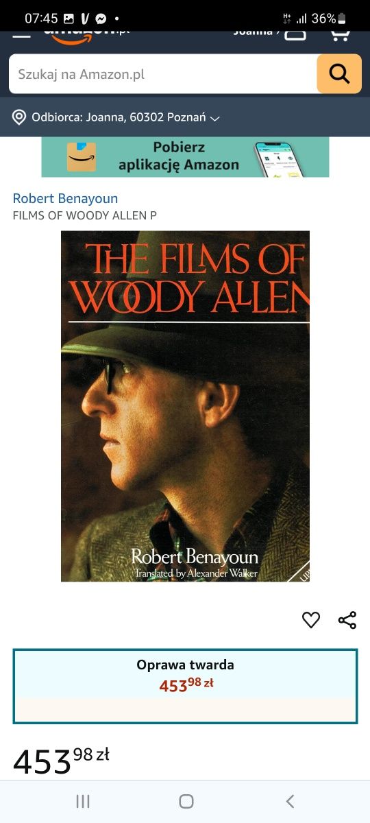The Films of W Allen- nowy album unikat R Benayoun , english version