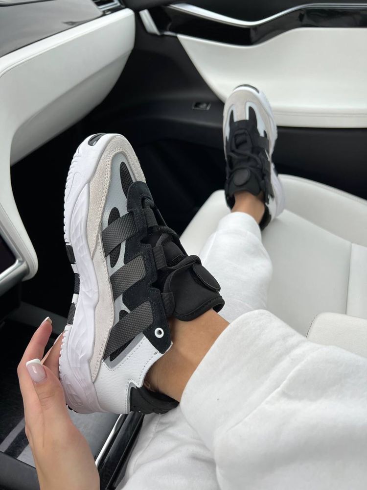 Кросівки жіночі Adidas Niteball White Black Premium 36-45 Топ