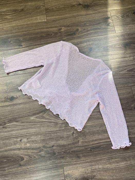 Осінній напівпрозорий кардиган блідо-лілового кольору casamia