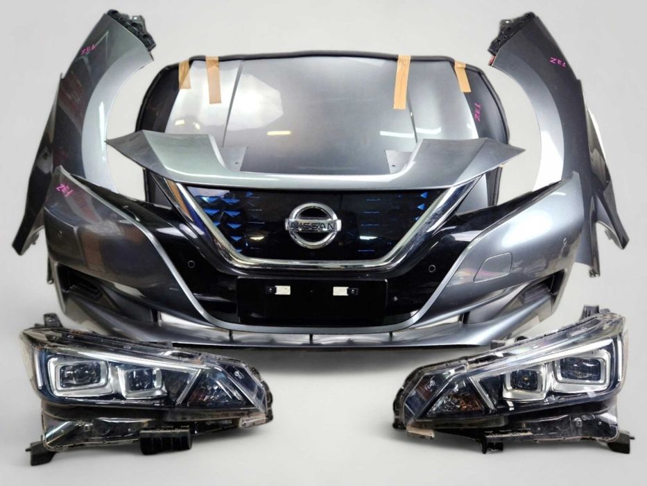 Nissan leaf бампер перединй разбор нісан  передний ліф леаф деталь