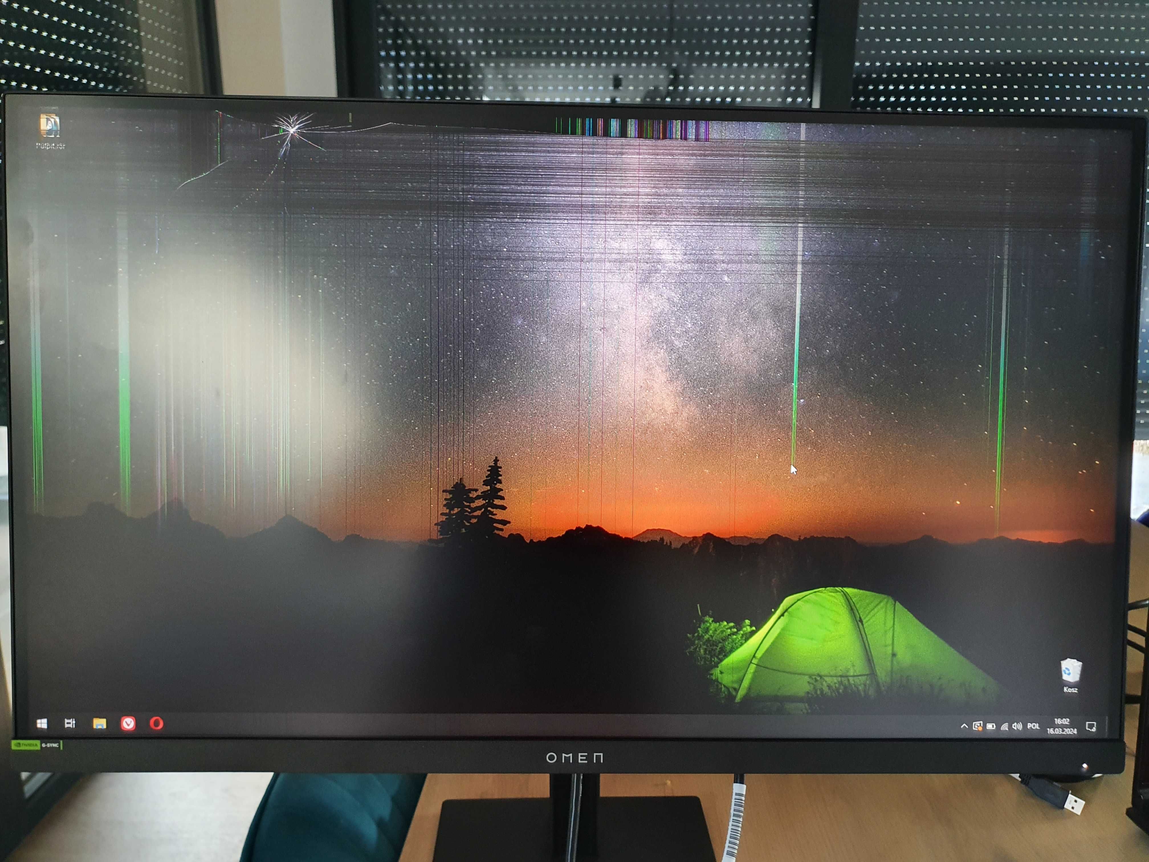 Monitor HP OMEN 27qs 1440p 240hz uszkodzony