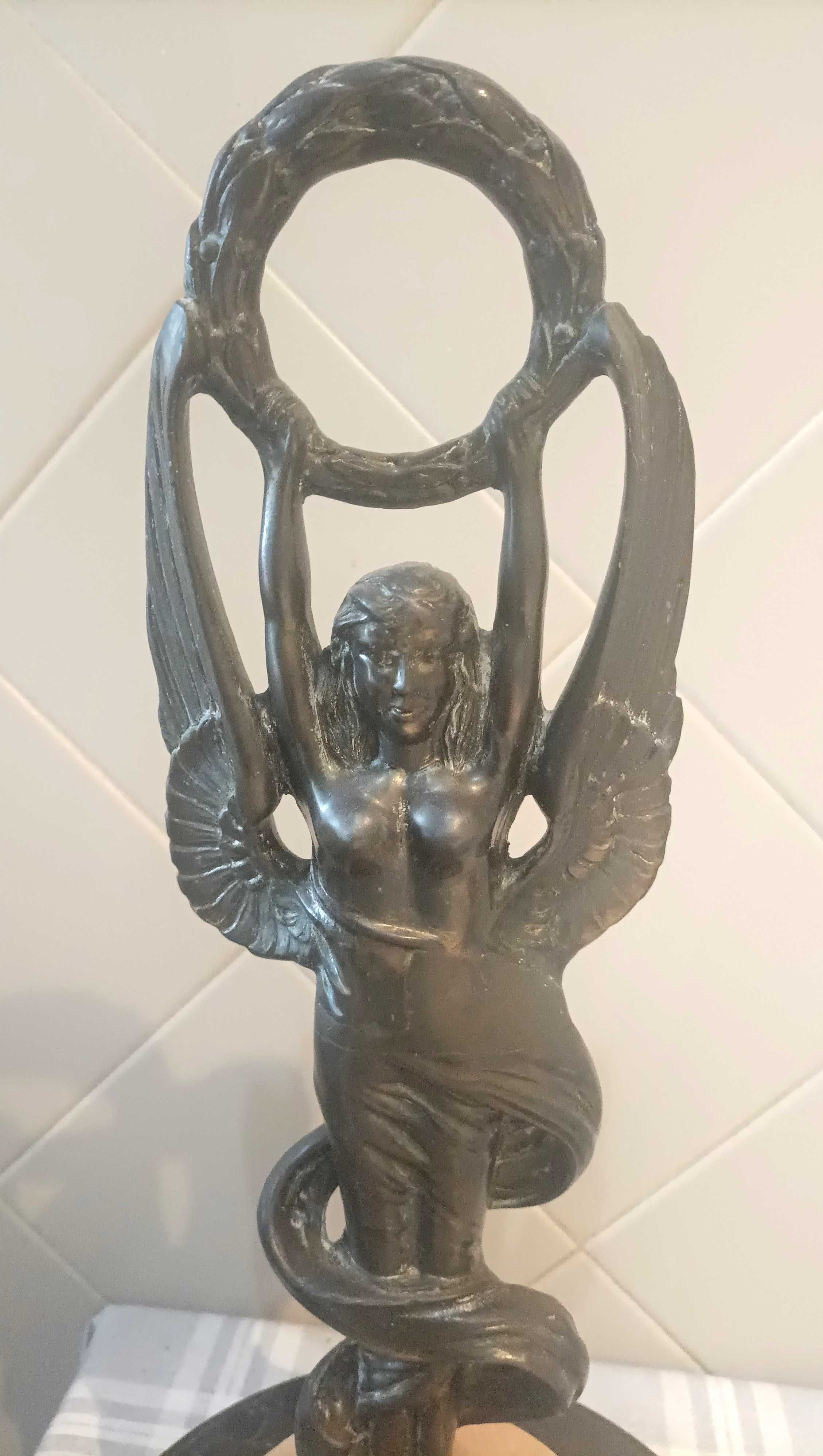 Vintage 1930s Estatua Anjo da Victoria bronze laminado