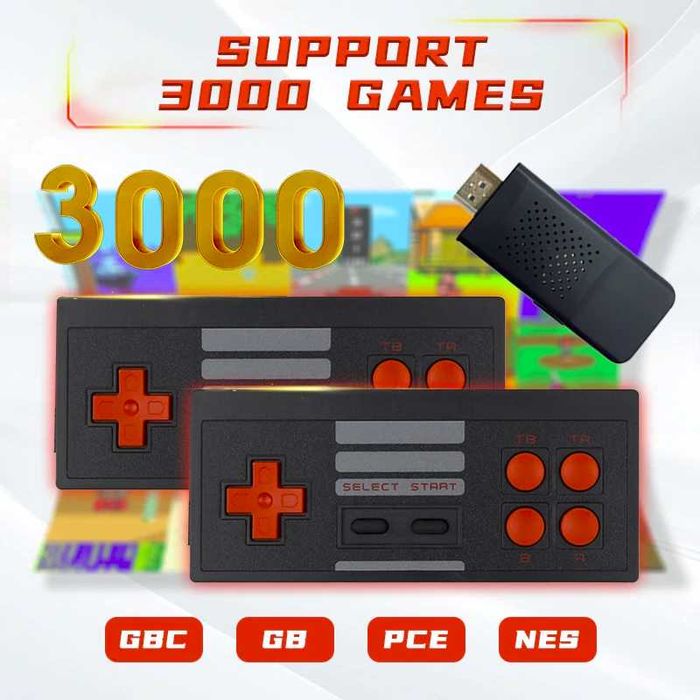 Игровая приставка Dendi 8Bit, HDMI с двумя беспроводными джойстиками