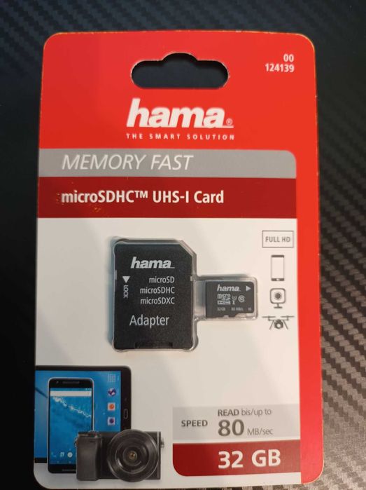 Karta Hama MicroSDHC 32 GB 80MB/s