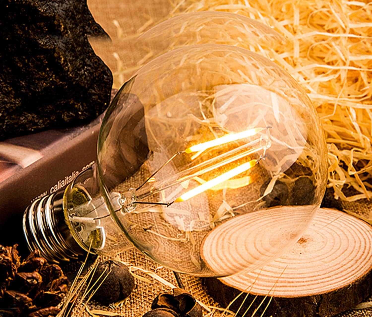 Żarówki Duże LED E27 Retro Edison 4W Dekoracyjne Ozdobne 6 szt.