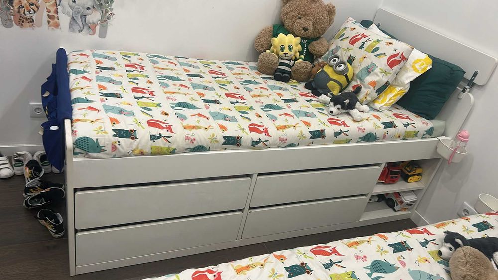 Cama ikea Solteiro com arrumação