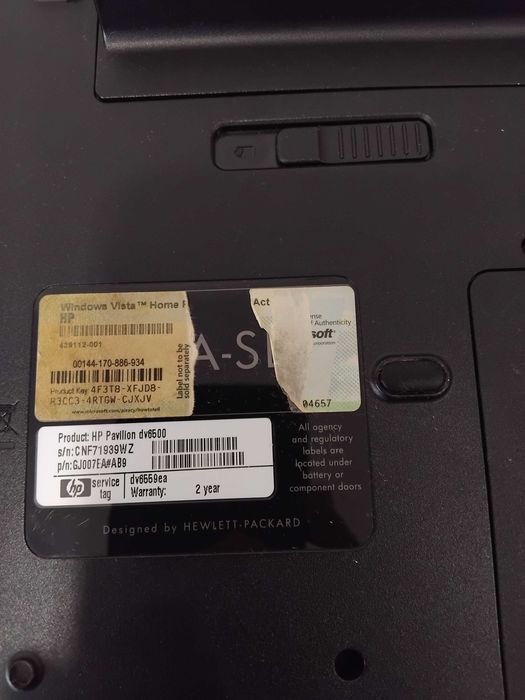 Portátil HP DV6500 - AVARIADO