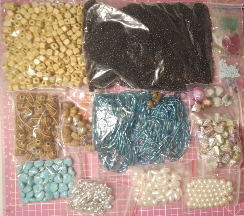 детям для творчества набор синель, бисер, бусины, пайетки, замочки