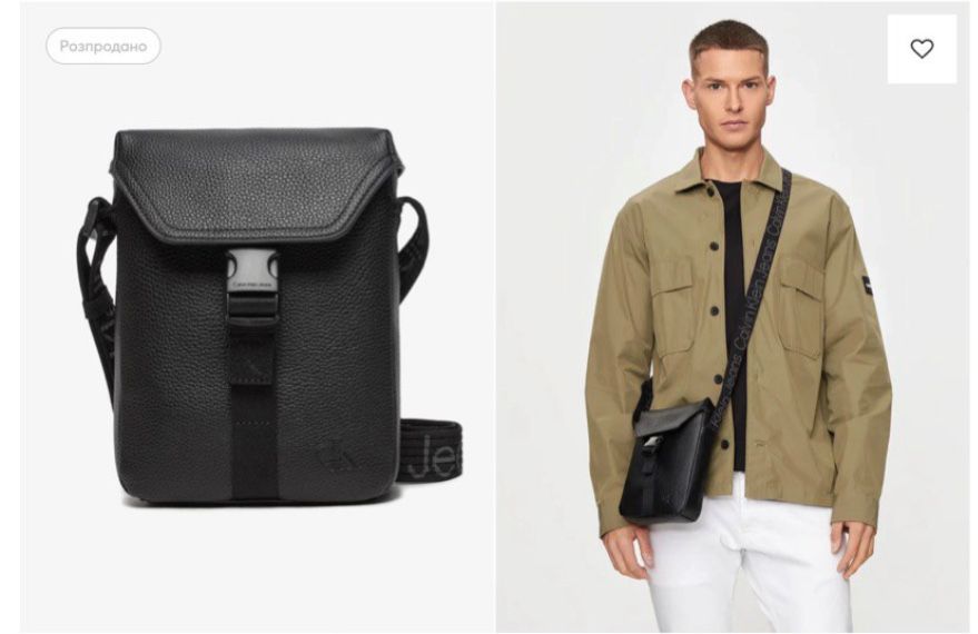 Чоловіча сумка планшет через плече Calvin Klein оригінал