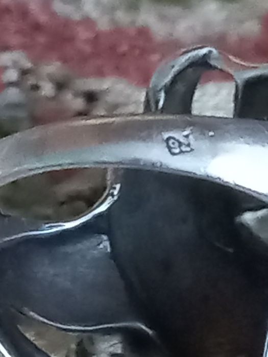 Stare srebro polskie sygnowane pierścionek z czasów PRL-u